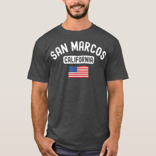 San Marcos California USA Flag Vintage Cali Bear S T-Shirt