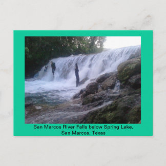 San Marcos River Falls Post Card
