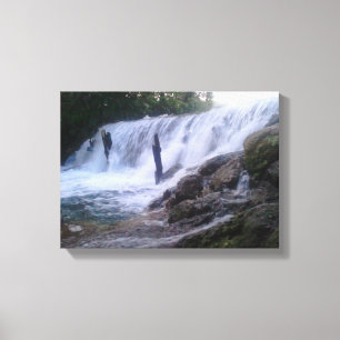 San Marcos River Falls Stretched Canvas Print