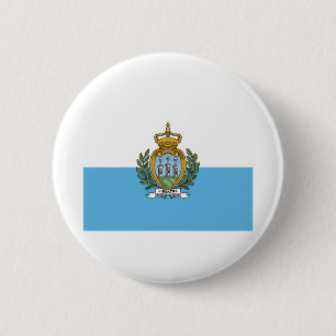 San Marein - San Marino Flag 6 Cm Round Badge