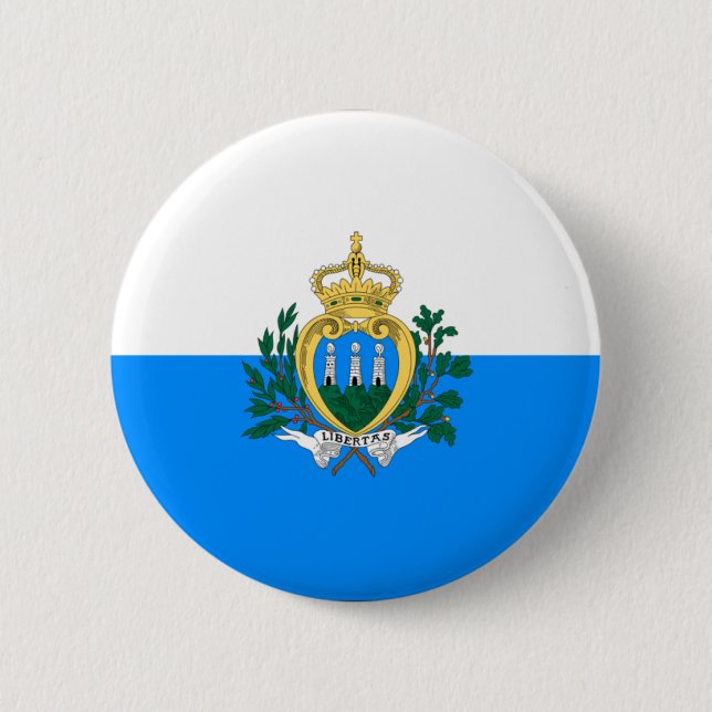 San Marino 6 Cm Round Badge (Front)
