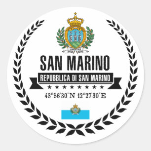 San Marino Classic Round Sticker
