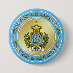 San Marino Coat of Arms 7.5 Cm Round Badge