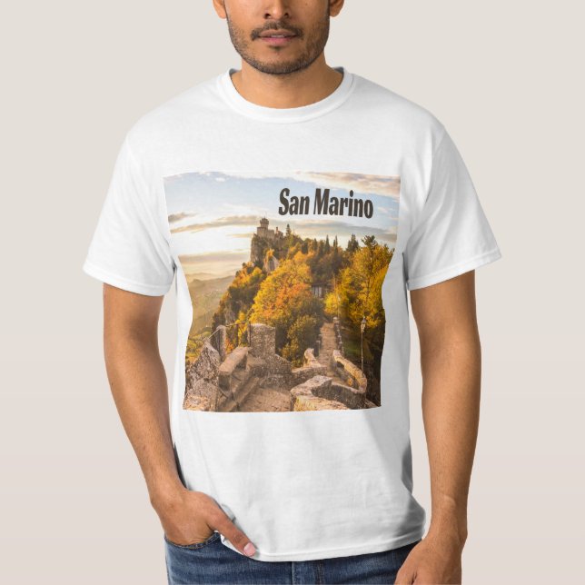 San Marino Europe Three Towers T-Shirt (Front)