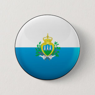 San Marino Flag 6 Cm Round Badge