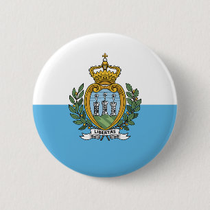 San Marino Flag 6 Cm Round Badge
