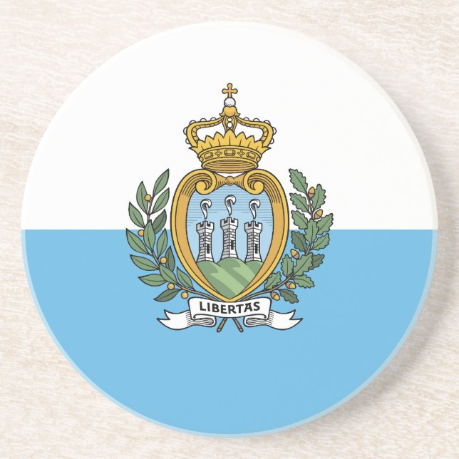San Marino Flag Coaster (Front)