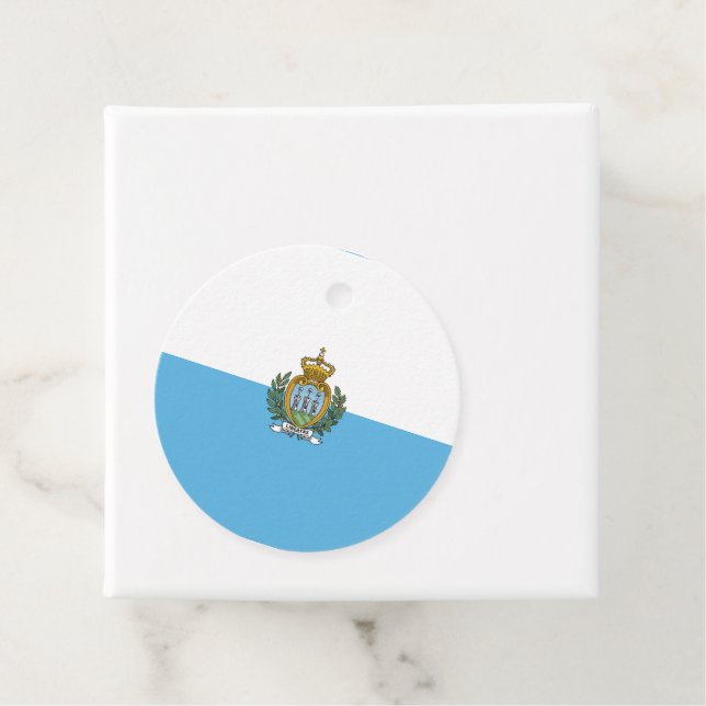 San-Marino flag Favour Tags (In Situ)