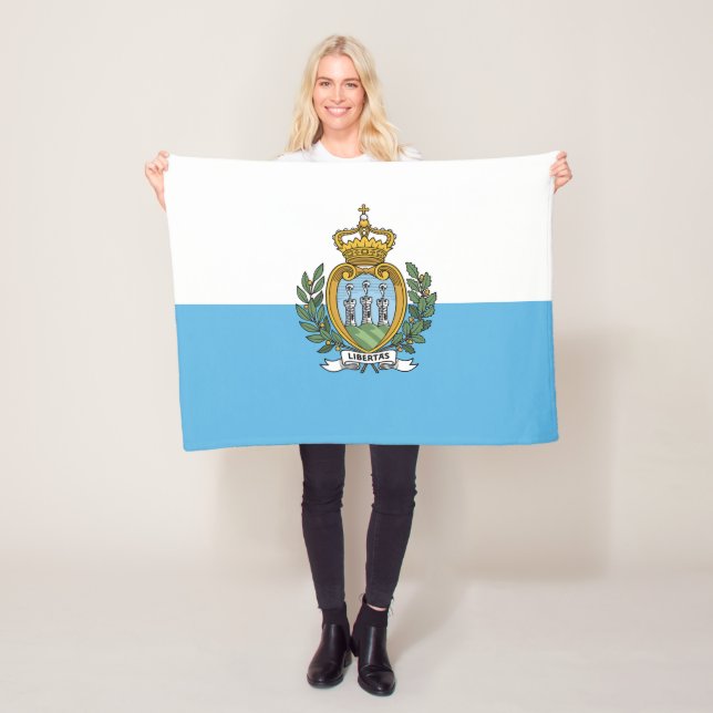 San Marino Flag Fleece Blanket (In Situ)