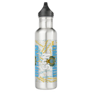San Marino Flag Gorgeous Patriotic 710 Ml Water Bottle