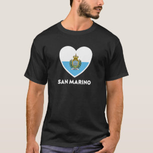 San Marino Flag Heart T-Shirt