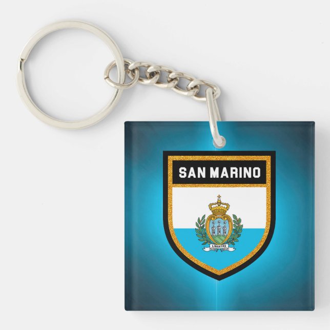 San Marino Flag Key Ring (Front)