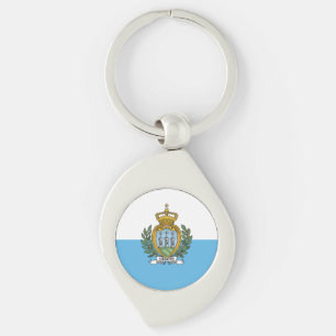 San Marino Flag Key Ring