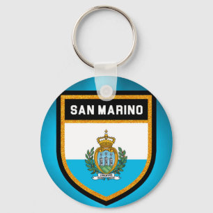San Marino Flag Key Ring