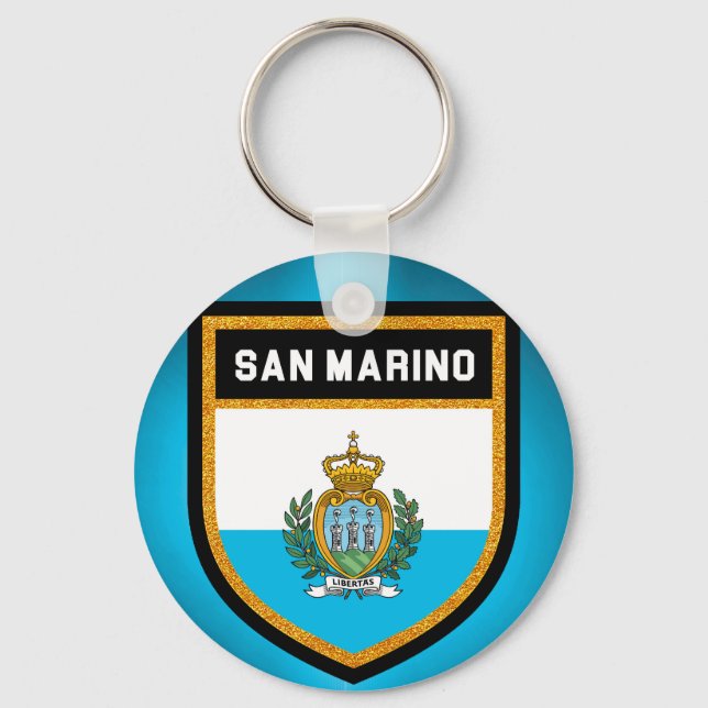 San Marino Flag Key Ring (Front)