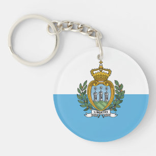 San Marino Flag Key Ring