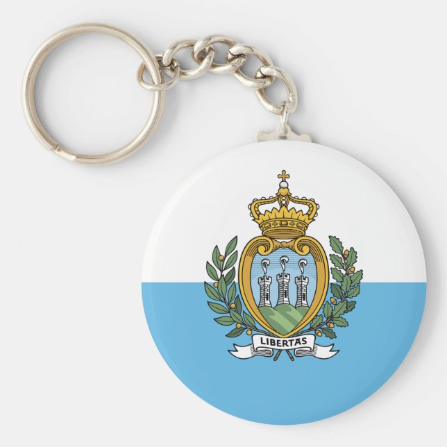 San Marino Flag Key Ring (Front)