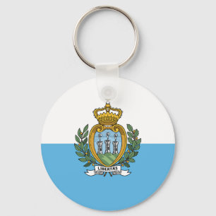 San Marino Flag Key Ring