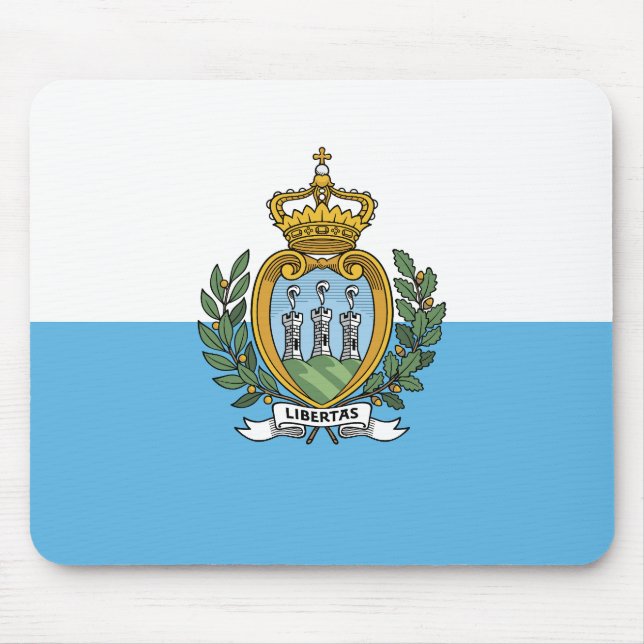 San Marino Flag Mouse Mat (Front)