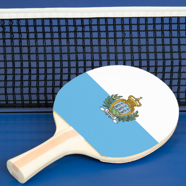 San-Marino flag Ping Pong Paddle (Insitu)