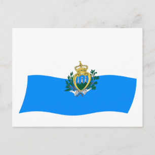 San Marino Flag Postcard