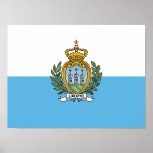 San Marino Flag Poster