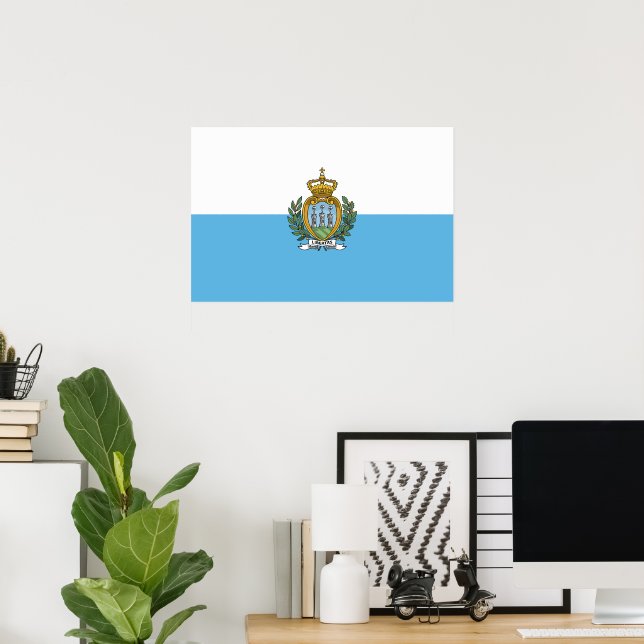 San-Marino flag Poster (Home Office)
