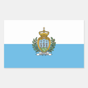 San Marino Flag Rectangular Sticker