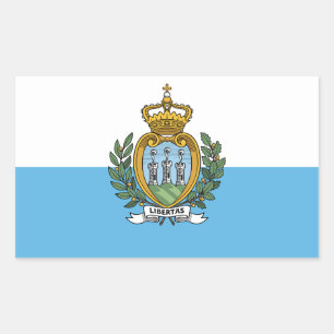 San Marino flag Rectangular Sticker