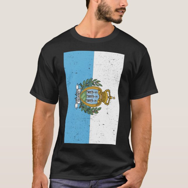 San Marino Flag San Marinese Travel T-Shirt (Front)