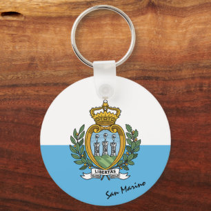 San Marino Flag & San Marino patriots / sports Key Ring