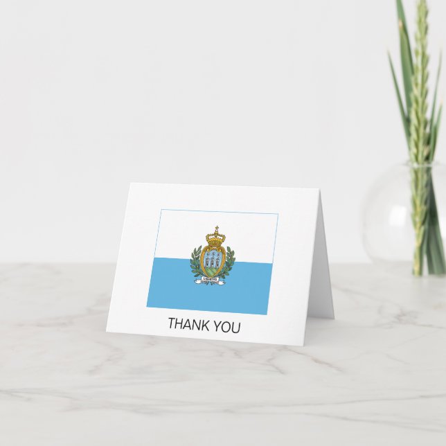 San Marino Flag Thank You Card (Front)
