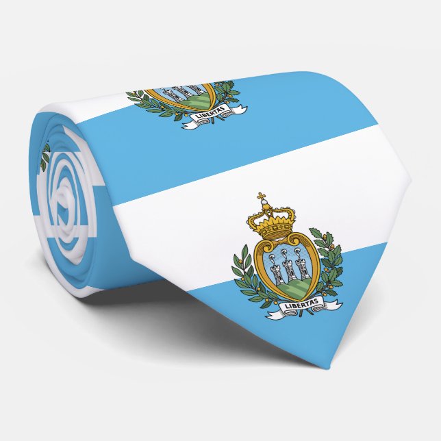 San Marino flag Tie (Rolled)