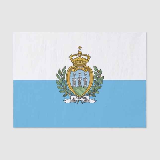 San Marino Flag Tissue Paper (Front)