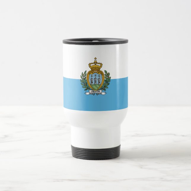 San Marino Flag Travel Mug (Center)