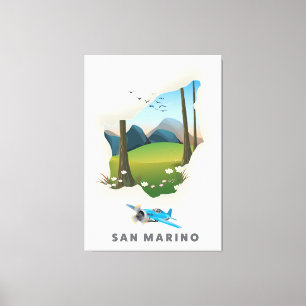 San Marino Illustrated travel poster. Canvas Print