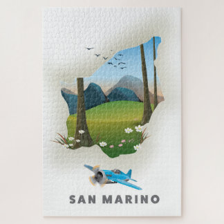 San Marino Illustrated travel poster. Jigsaw Puzzle