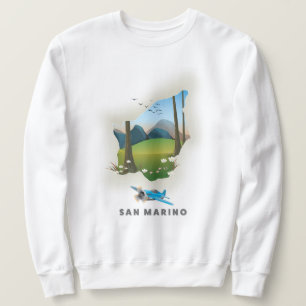San Marino Illustrated travel poster. Sweatshirt