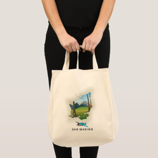 San Marino Illustrated travel poster. Tote Bag