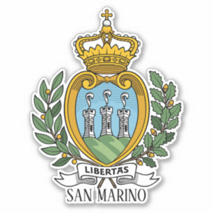 San Marino National Coat Of Arms Patriotic 