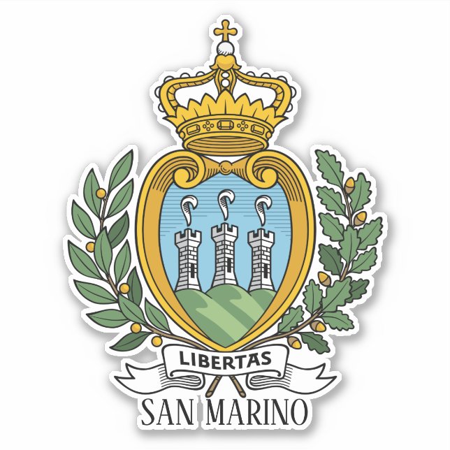 San Marino National Coat Of Arms Patriotic  (Front)