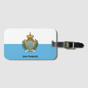 San Marino National Flag Patriotic Luggage Tag