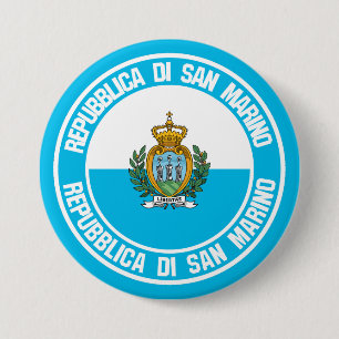 San Marino Round Emblem 7.5 Cm Round Badge