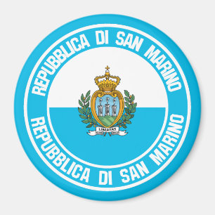 San Marino Round Emblem Magnet