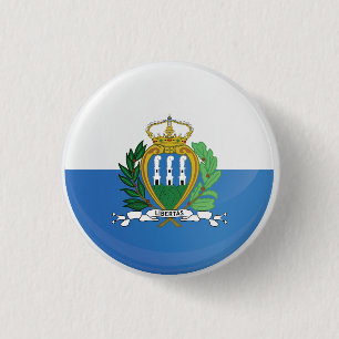San Marino  Round Icon Flag 3 Cm Round Badge