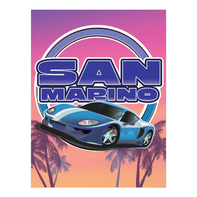 San Marino Sports travel poster (Front)
