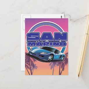 San Marino Sports travel poster Postcard