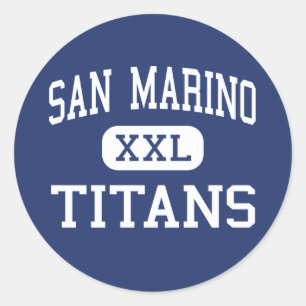 San Marino - Titans - High - San Marino California Classic Round Sticker
