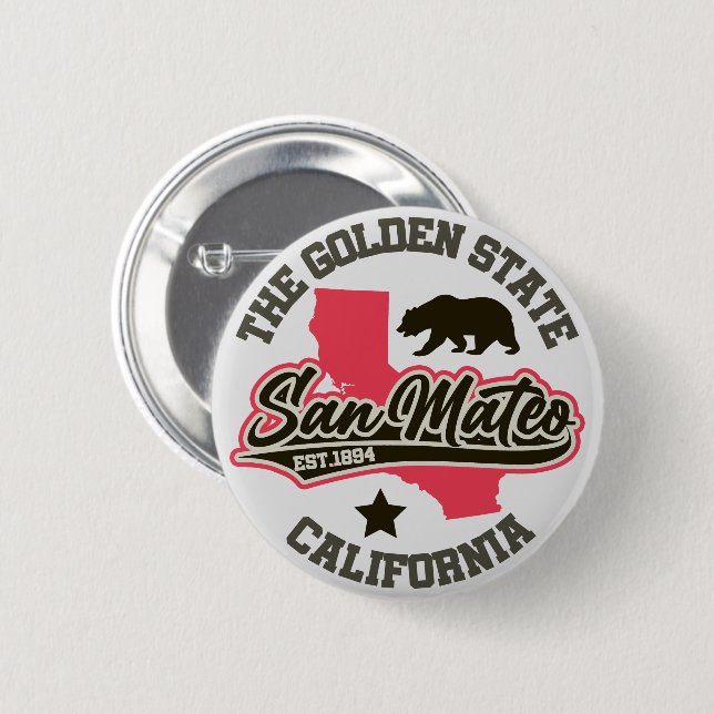 San Mateo,California 6 Cm Round Badge (Front & Back)