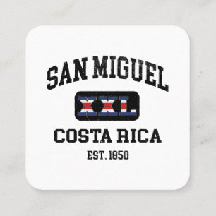 San Miguel, Costa Rica - XXL Athletic Square Business Card